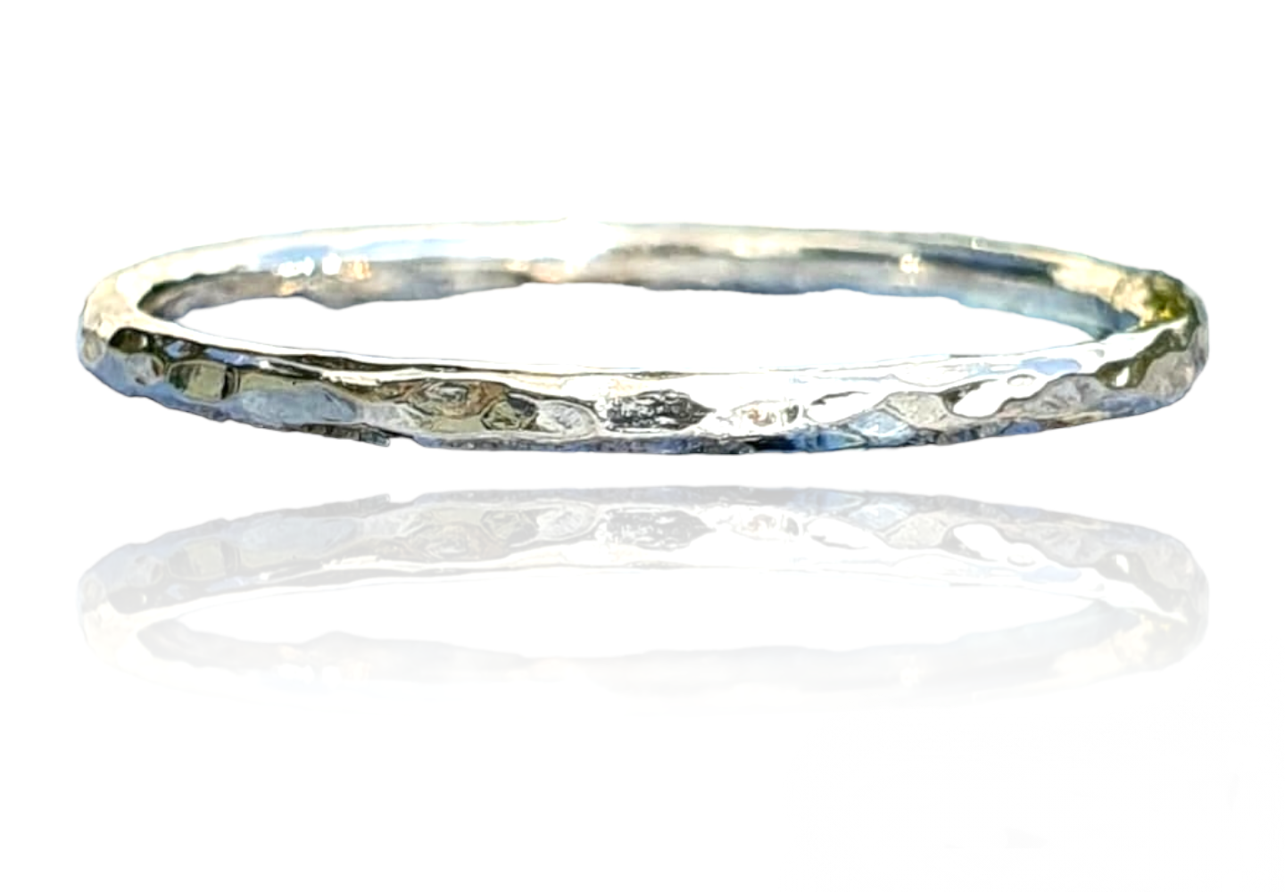Hammered Stacking Ring - Sterling silver