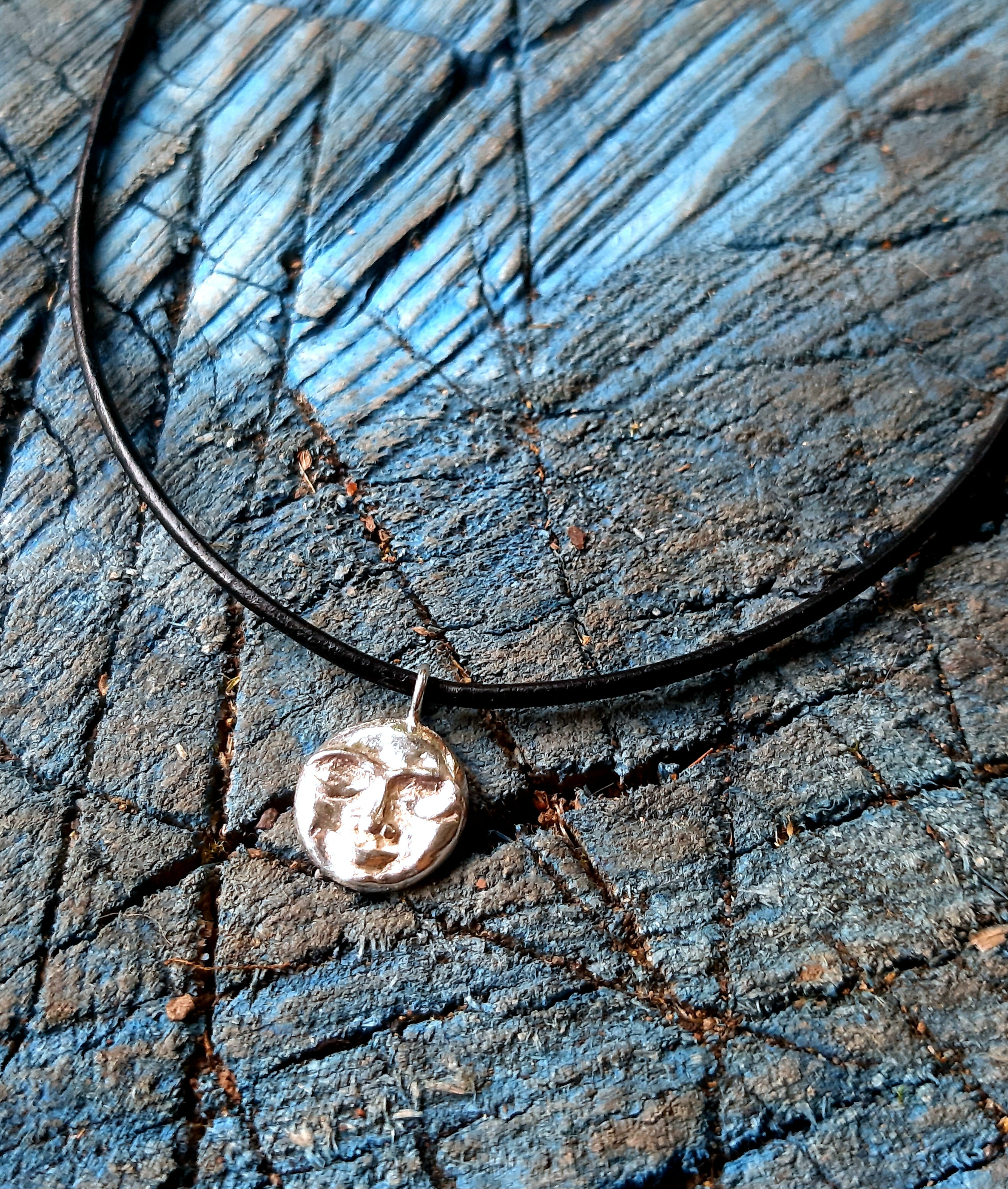 Sun Goddess choker pendant - sterling silver
