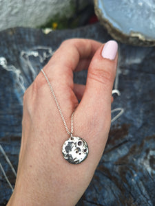 Molten Moon - Gold vermeil full moon necklace