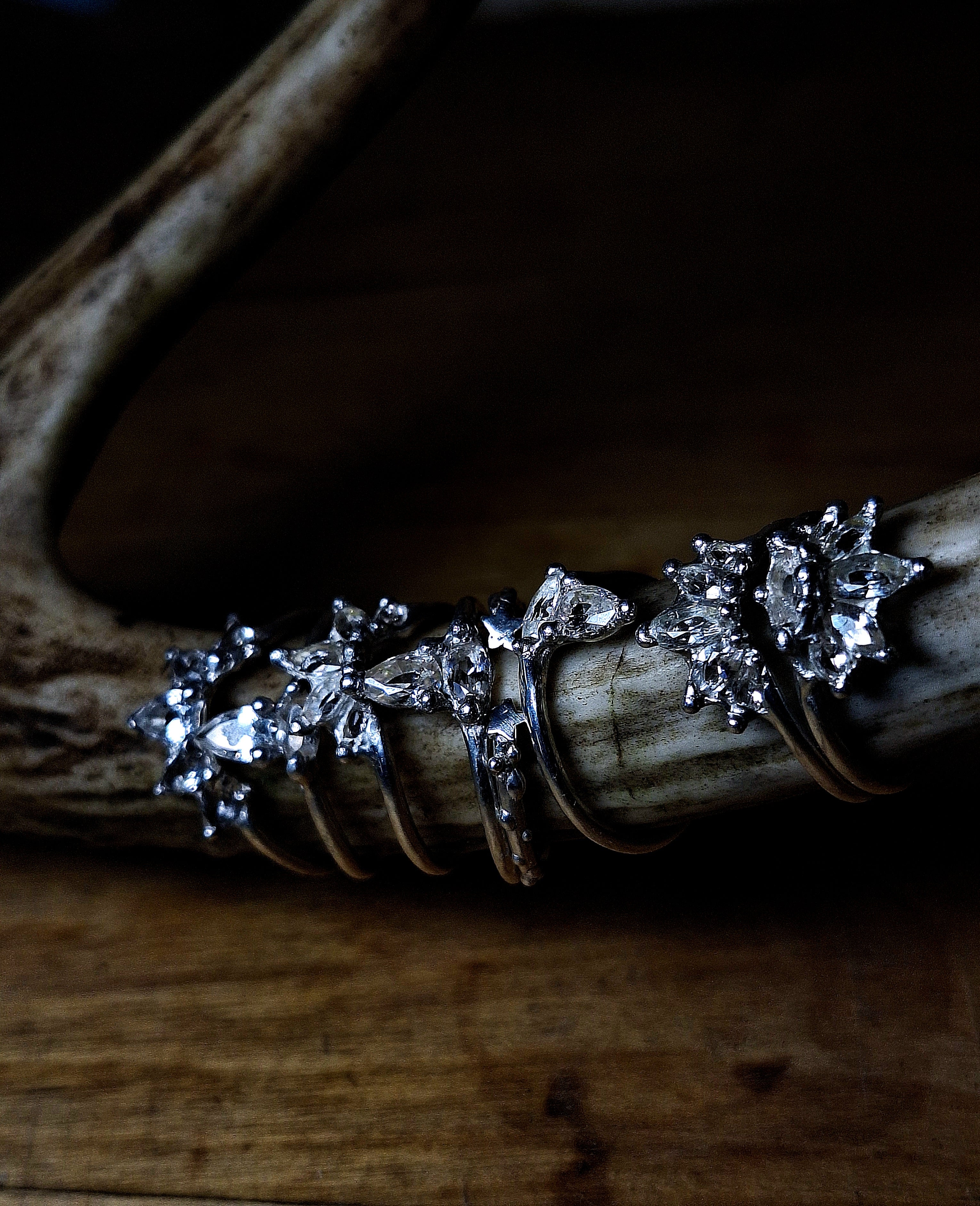 Valkyrie Crown - Sterling Silver Lab Grown Sapphires