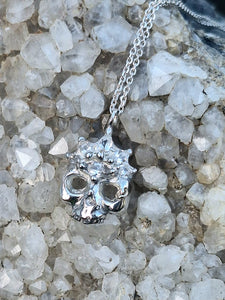 Pirate Queen - Sterling silver and white lab sapphire necklace