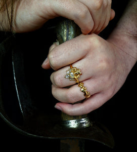 Skulls Of My Exes - Gold Plated and Sterling Silver Skull Ring
