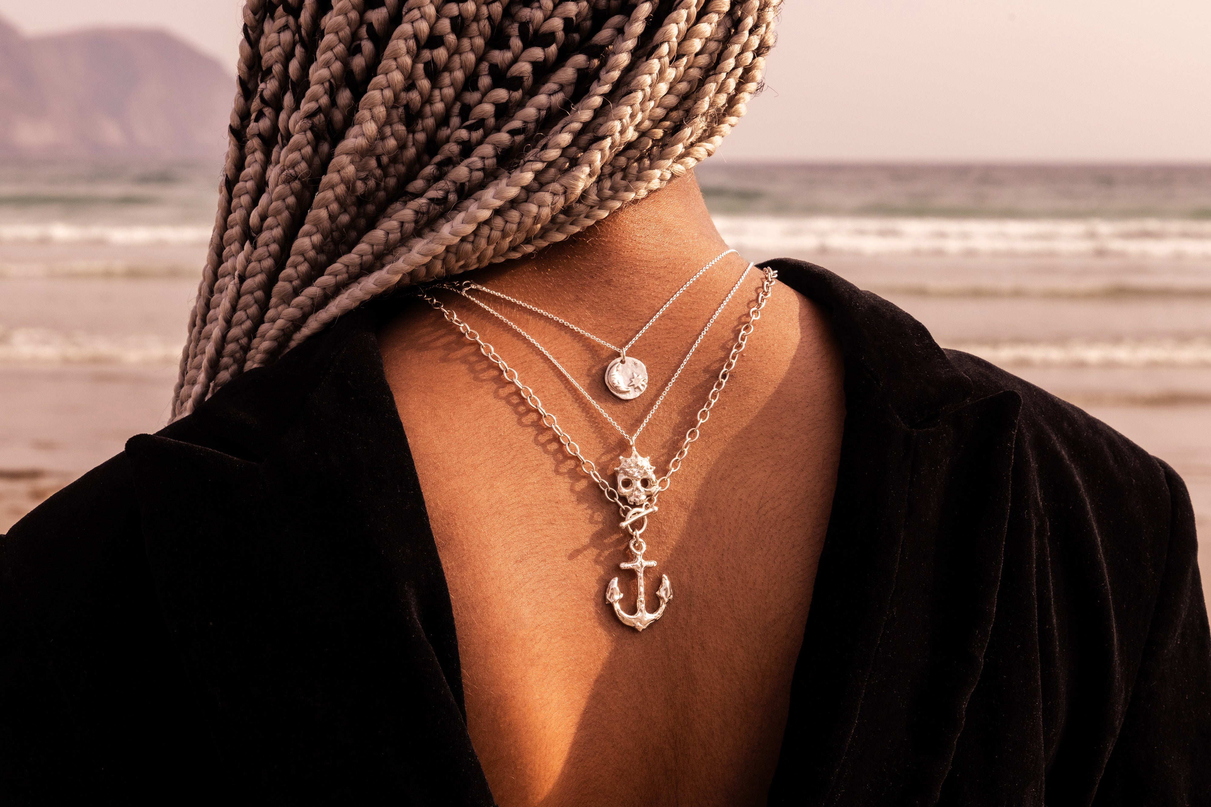 Odyssey Necklace - Sterling Silver Anchor