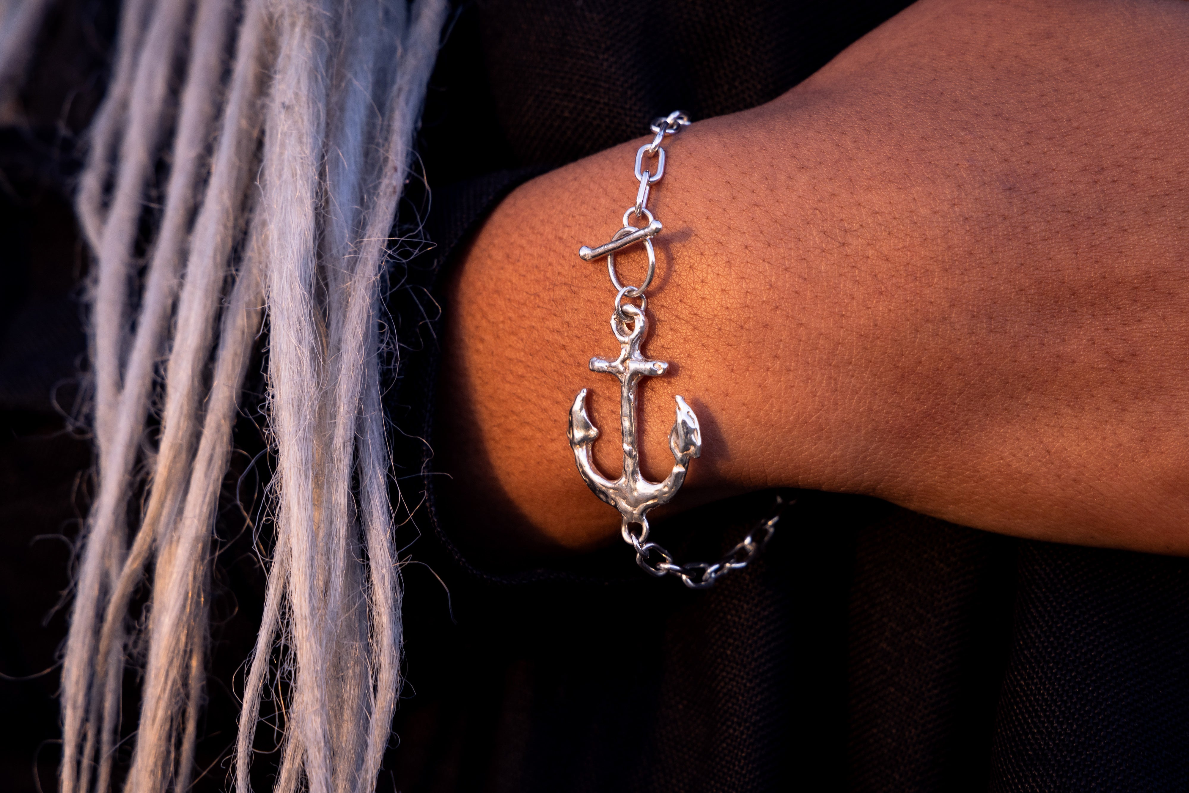 Odyssey Bracelet- Sterling Silver Anchor Bracelet