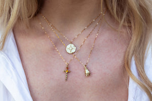 Compass Coin - 9k Gold Coin Necklace