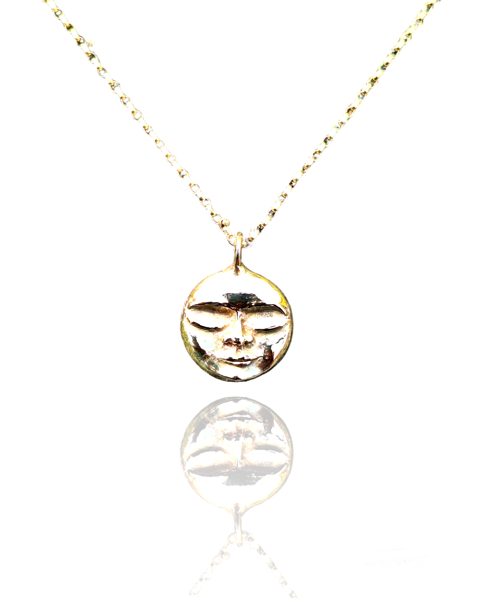 Sun Goddess pendant - 9k gold necklace