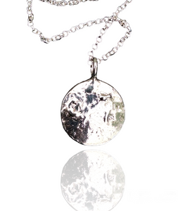 Molten Moon pendant - sterling silver necklace
