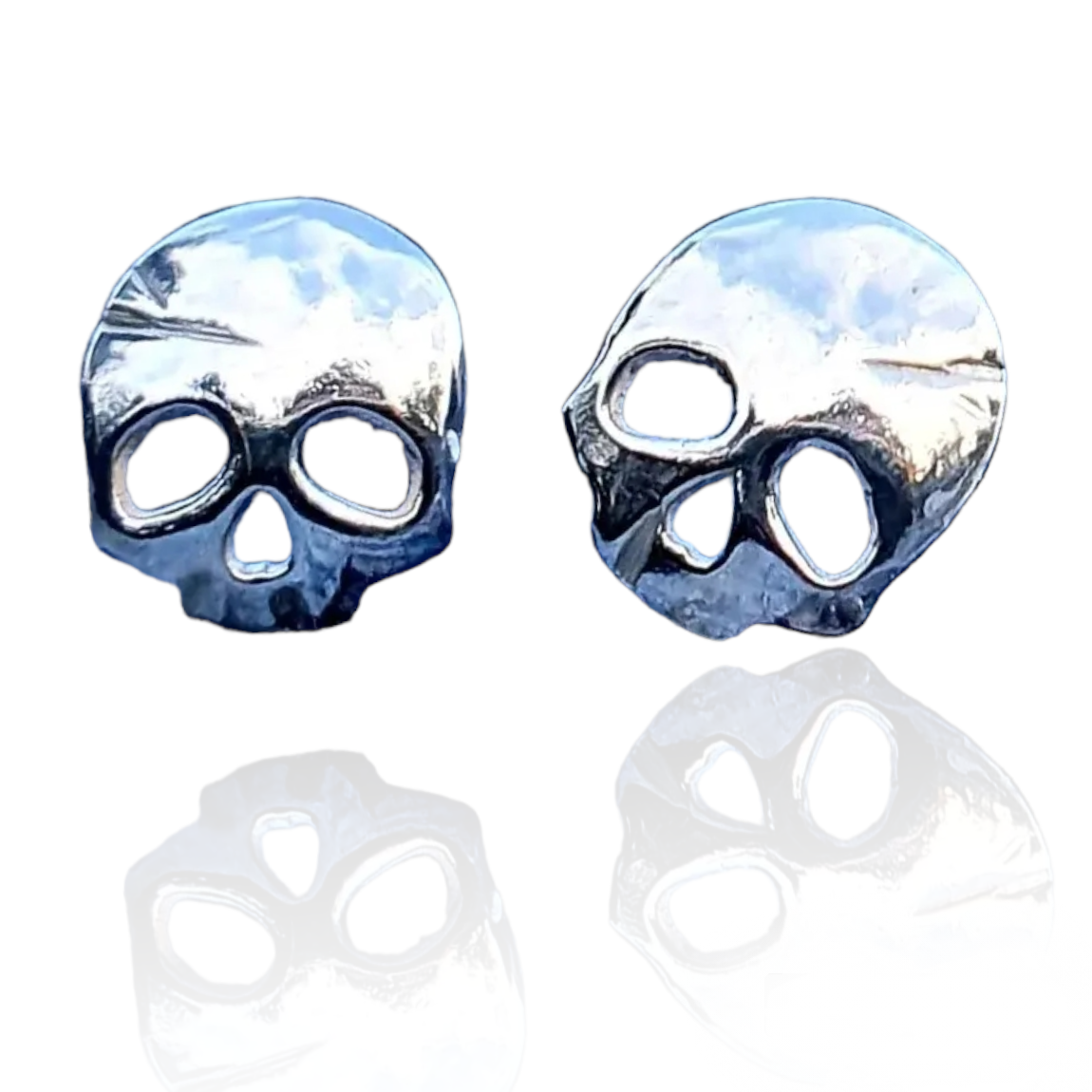 Clí skull earrings - Sterling silver earstuds