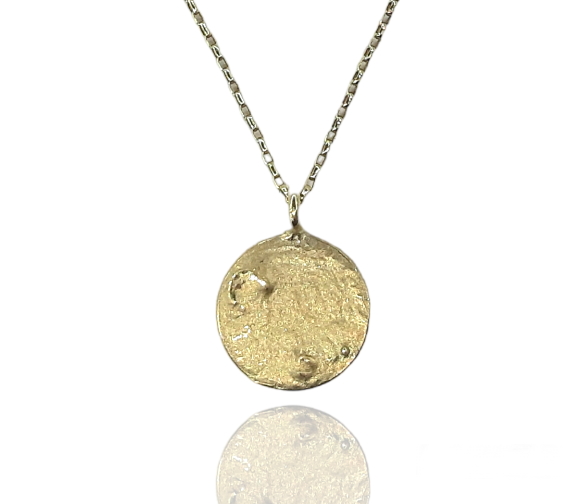 Molten Moon  - 9k gold Full Moon necklace