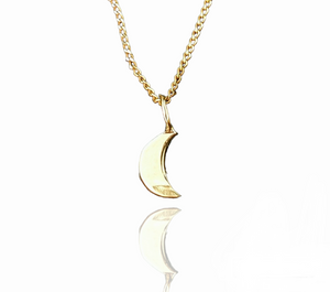 Celeste Moon Necklace - 9k gold crescent moon necklace