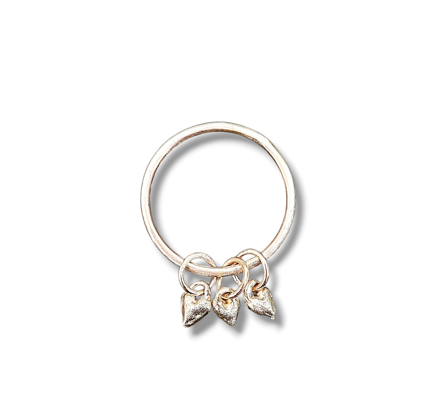Heart fidget ring - 9k gold ring
