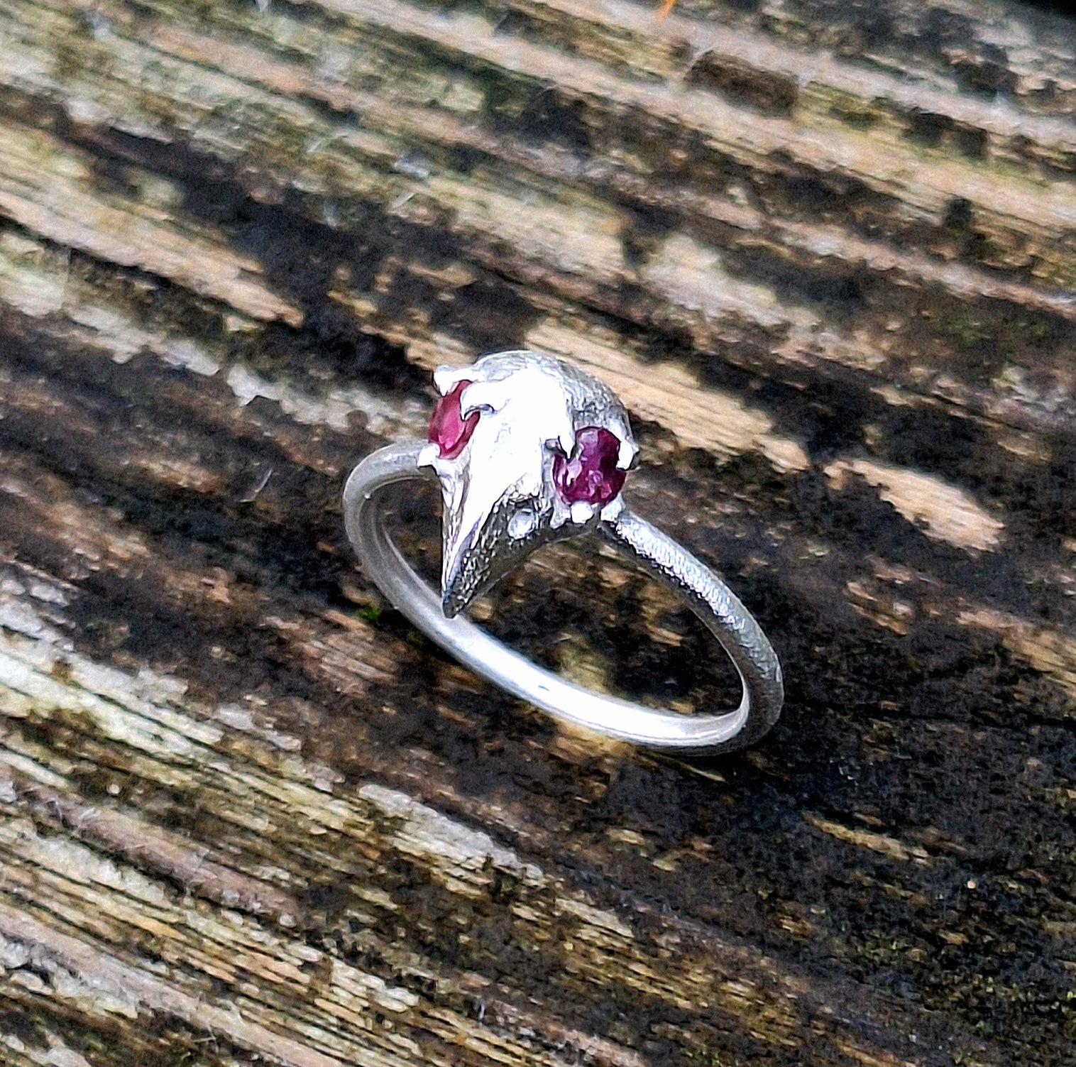 The Morrigan - sterling silver and ruby ring