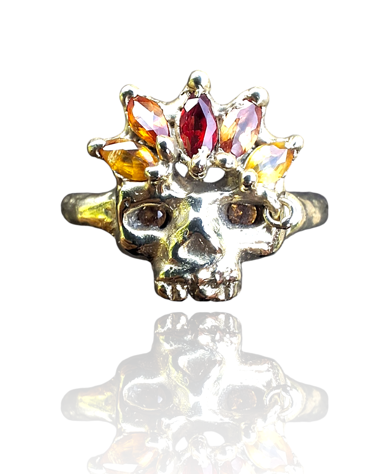 Fire Queen Skull Ring