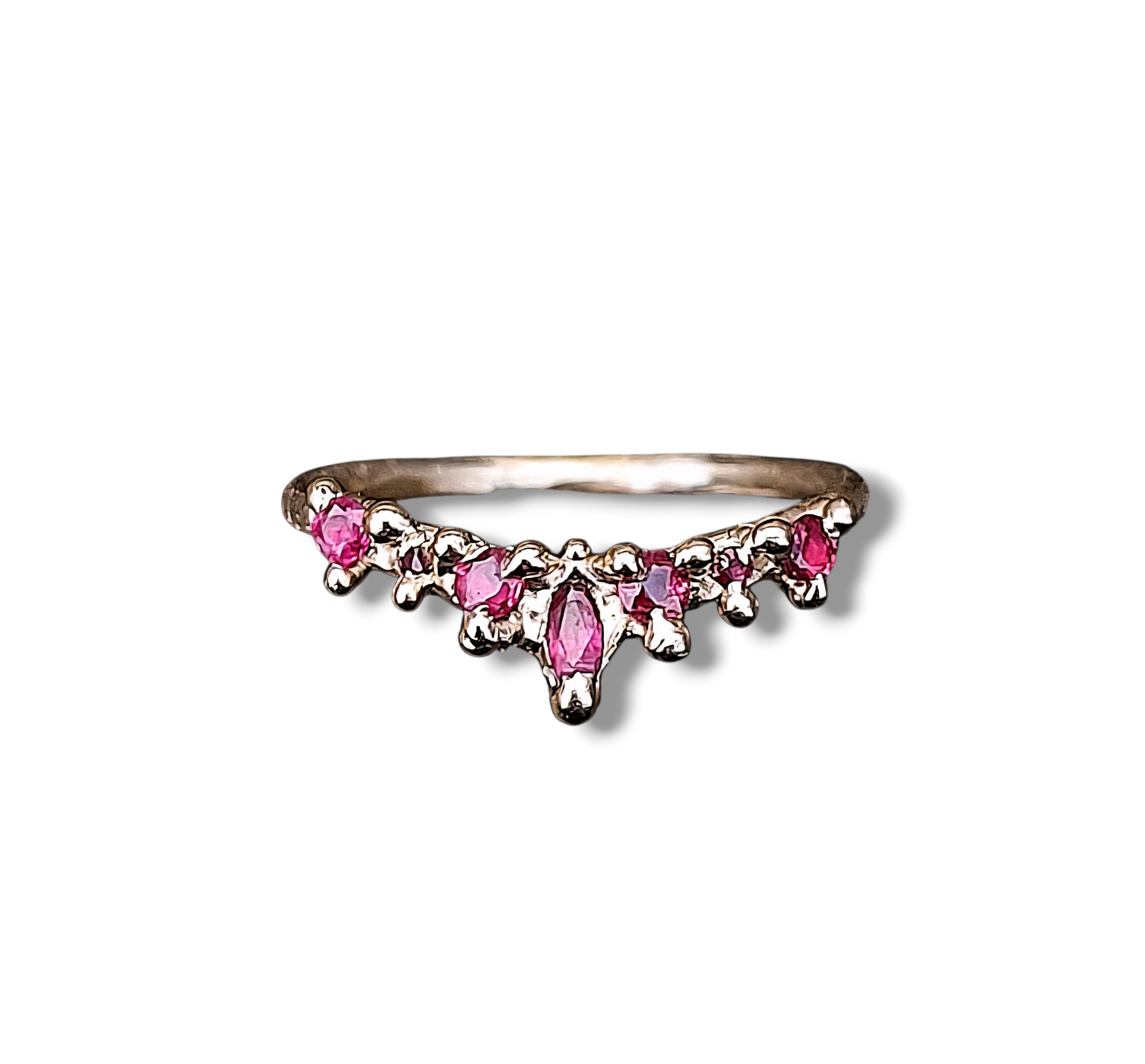 As You Wish - 9k gold and ruby wishbone ring