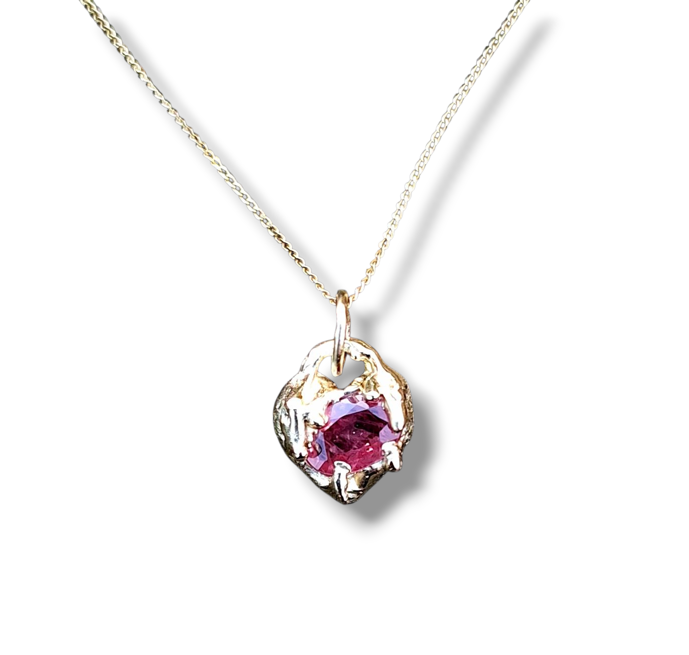 Molten Heart - 9k gold sapphire necklace