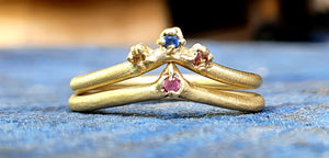 Orion Ring - 9k gold and 3 sapphire ring