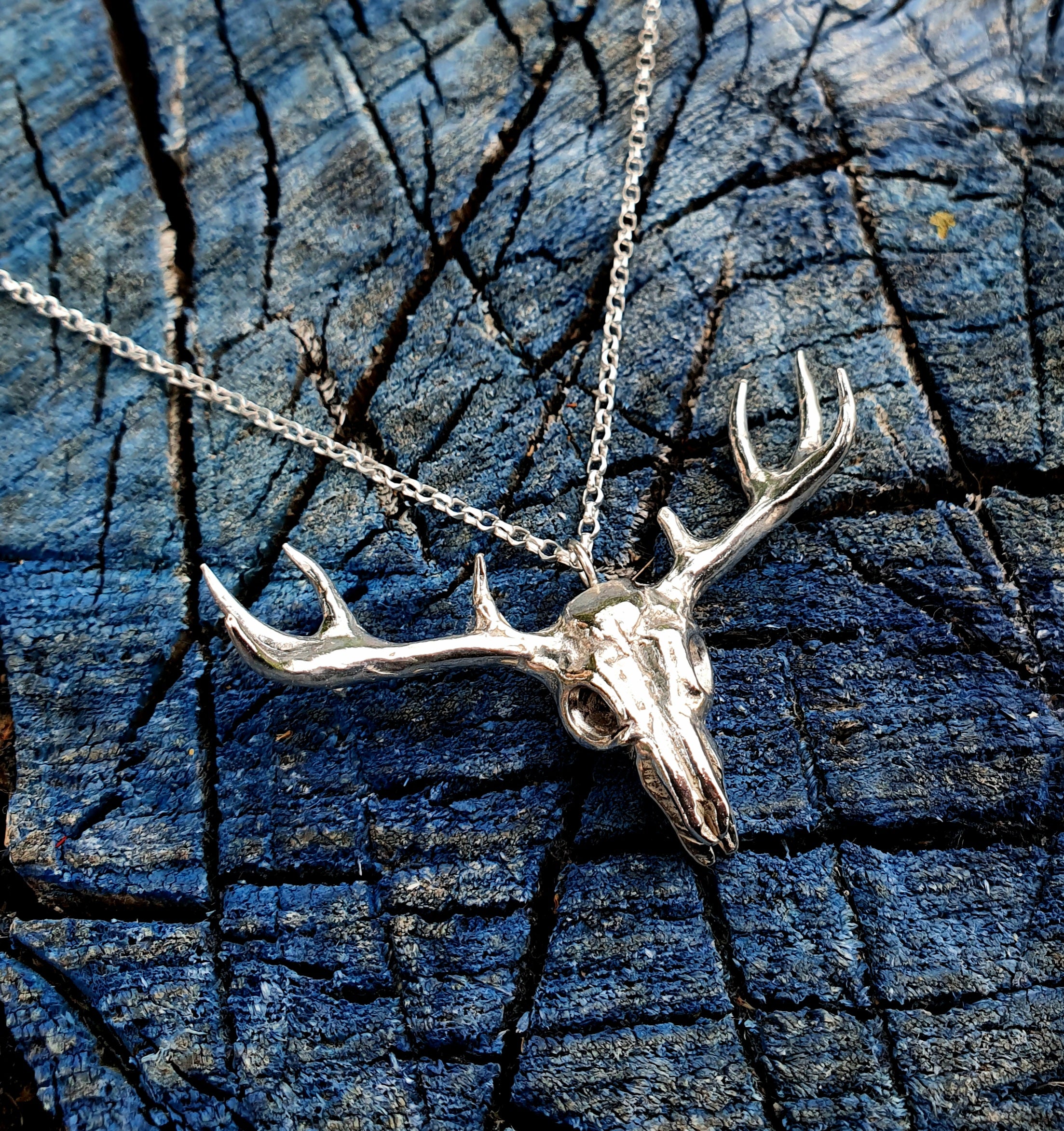 Donn, The 'Dark One' - sterling silver deer skull