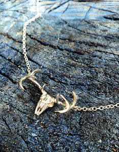 Oisín, 'little deer' - sterling silver deer skull