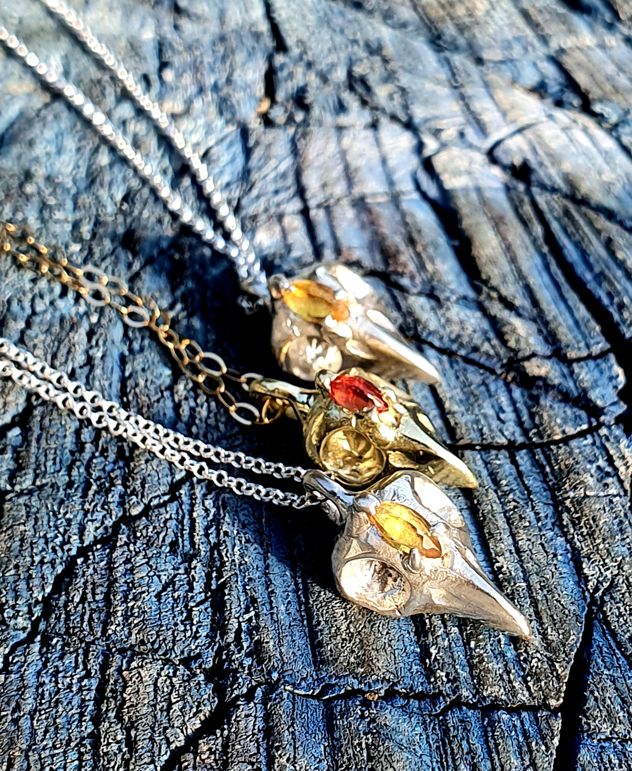 Little Morrigan - Sterling silver and yellow sapphire necklace