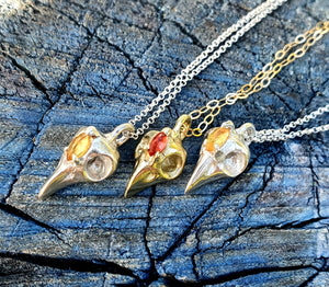 Little Morrigan - Sterling silver and yellow sapphire necklace
