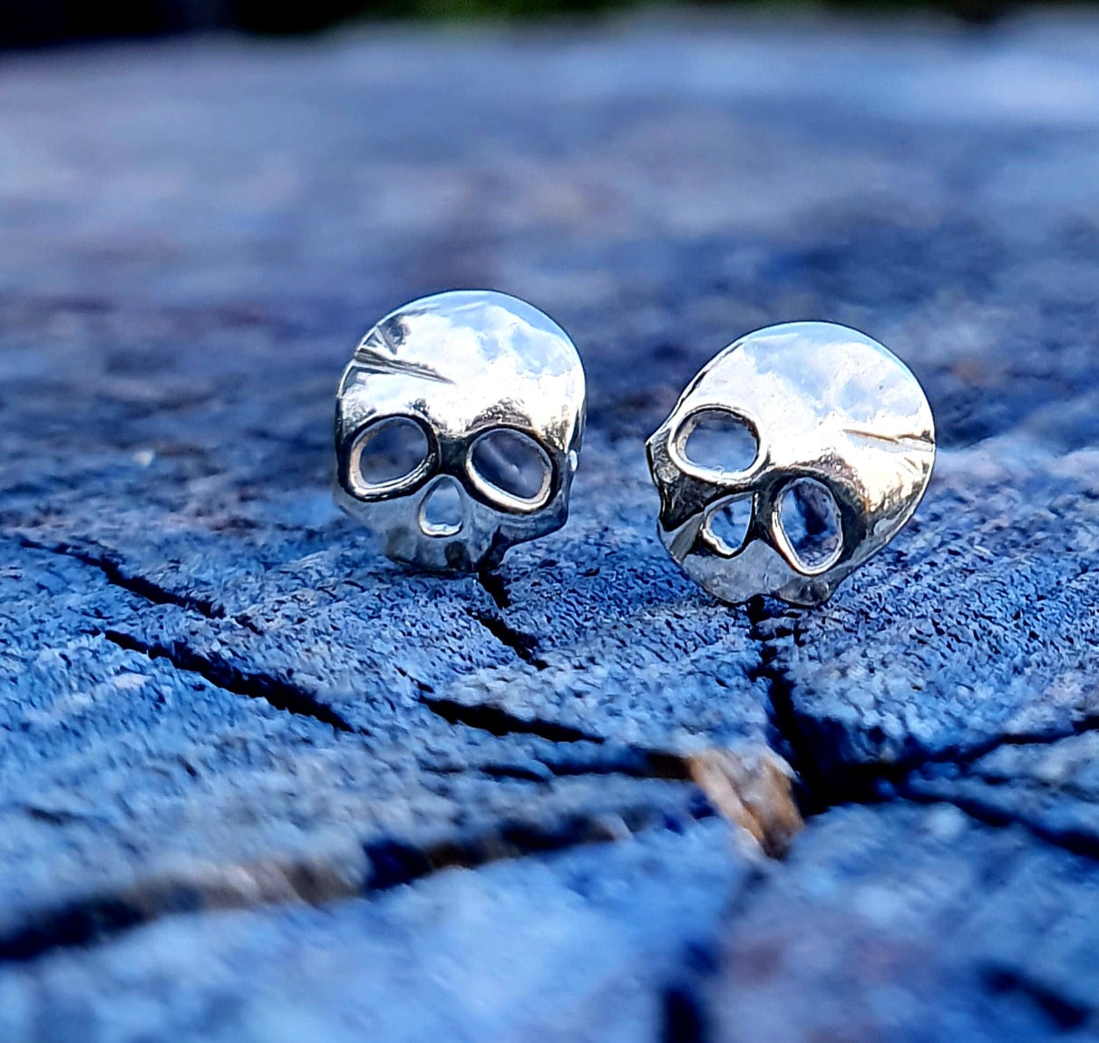 Clí skull earrings - Sterling silver earstuds