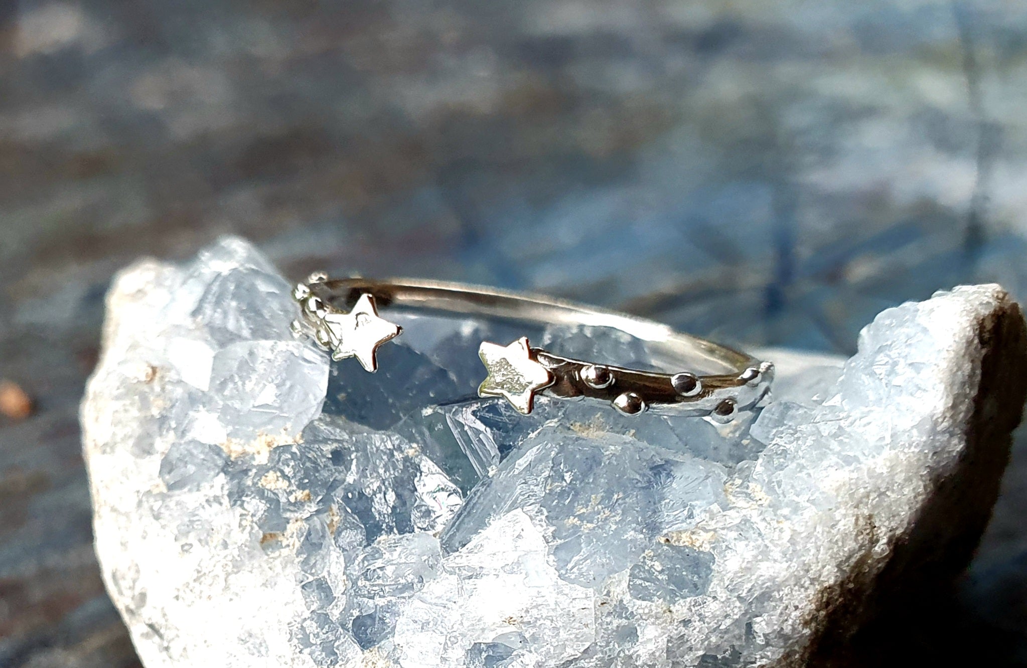 Stardust Horseshoe ring - Sterling silver