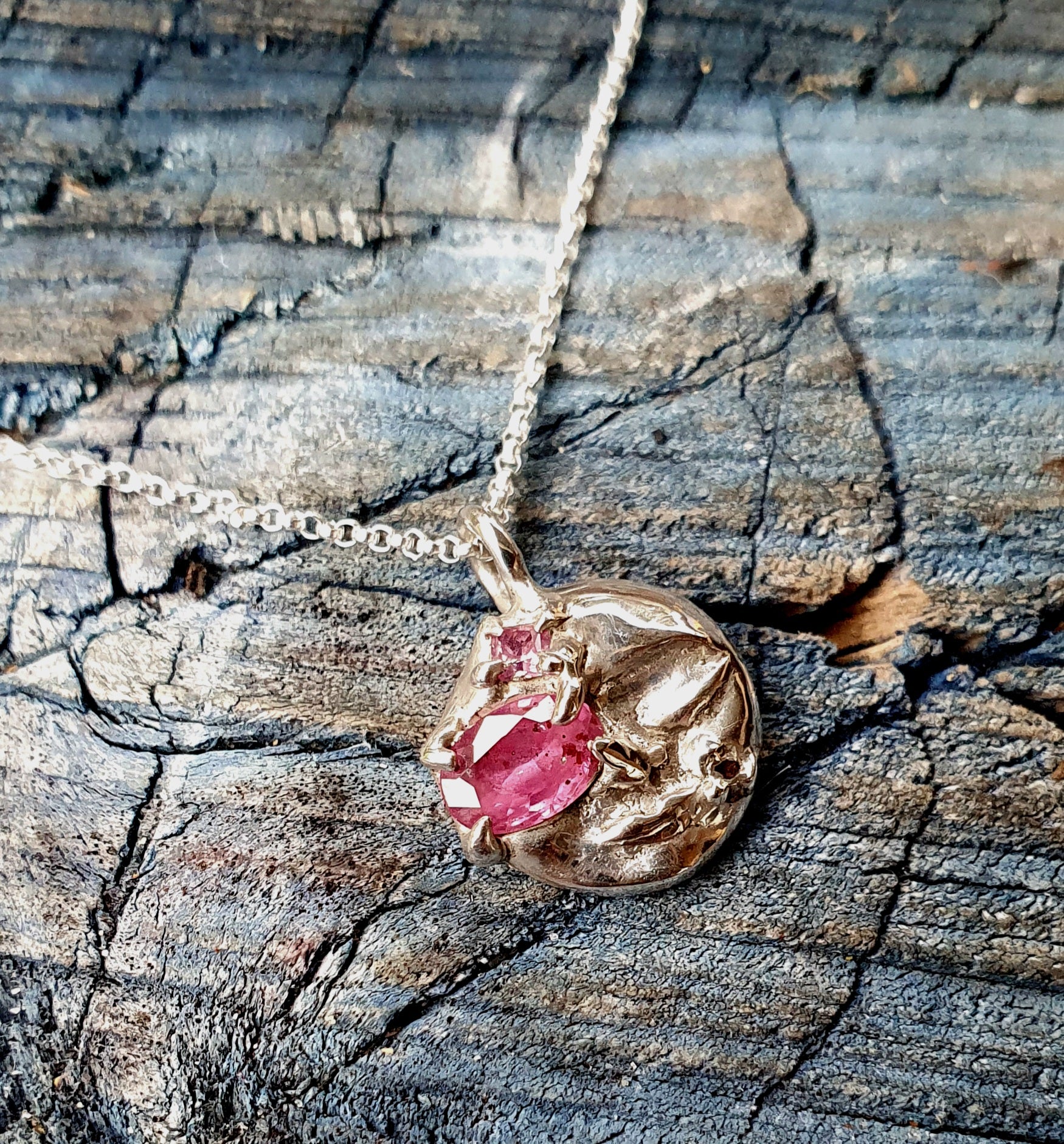 One Eyed Sulis - Sterling silver and pink sapphire