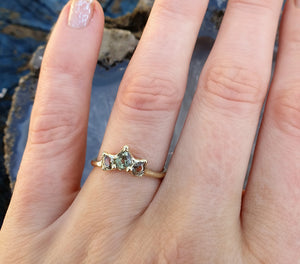 Elara Crown Ring - 9k gold and sapphire ring