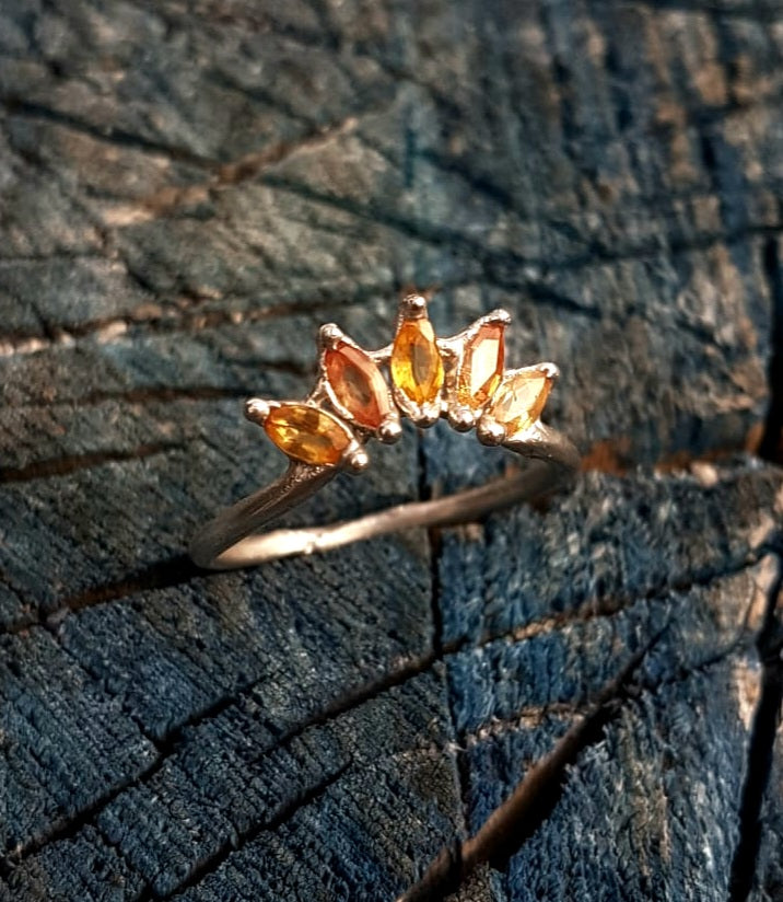Sunrise Crown Ring - Sterling Silver