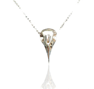 The Morrigan - sterling silver skull necklace
