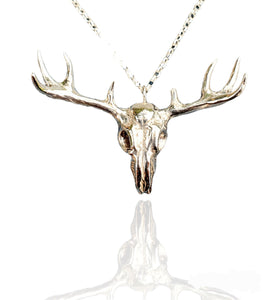 Donn, The 'Dark One' - sterling silver deer skull